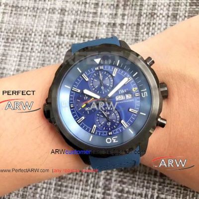 Perfect Replica IWC Aquatimer Chrono Watch Black Case